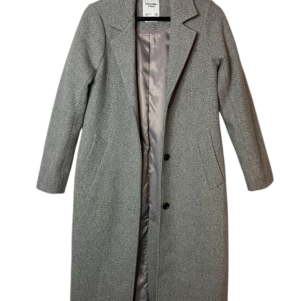 Abercrombie & Fitch Gray Wool Blend Coat